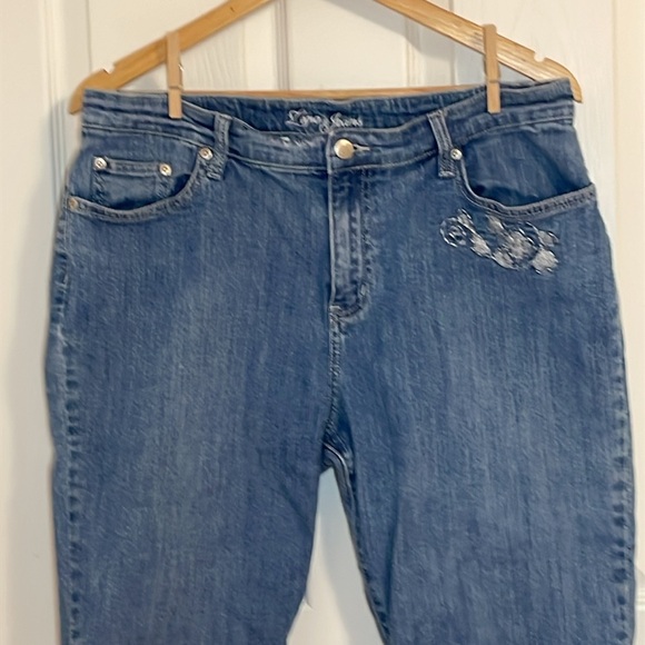 Vintage Zena Jeans Capri Bermuda shorts, embroidered, 14 - Picture 2 of 8